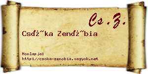 Csóka Zenóbia névjegykártya